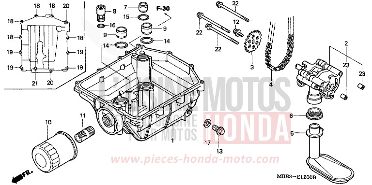 OELPUMPE von VTR "FireStorm" JEREZ BLUE METALLIC (B154) von 2000